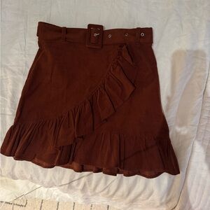 Corduroy Burnt Orange Western Skirt
